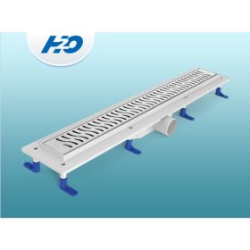 H2O Műanyag zuhanyfolyóka rozsdamentes ráccsal 80 cm