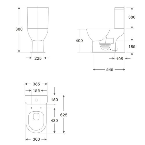 Bruckner Dario monoblokkos kombi WC 