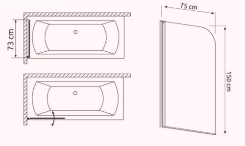 H2O Easy 75 cm kádparaván