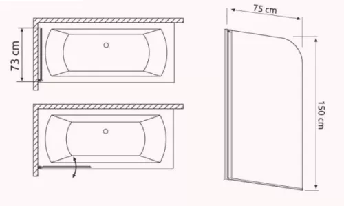 H2O Easy 75 cm kádparaván