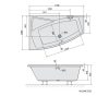 Evia 170x100 aszimmetrikus akrilkád méretei