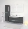 Libato 120 LED tükrös dupla mosdós fürdőszobabútor szett, antracit