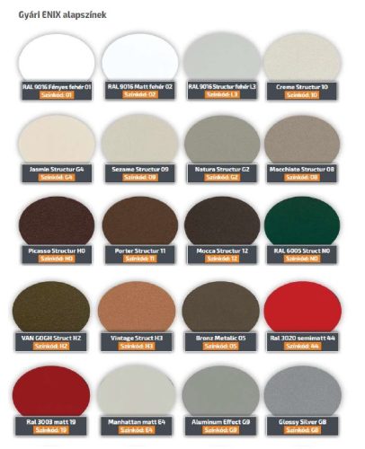 ENIX alapszínek