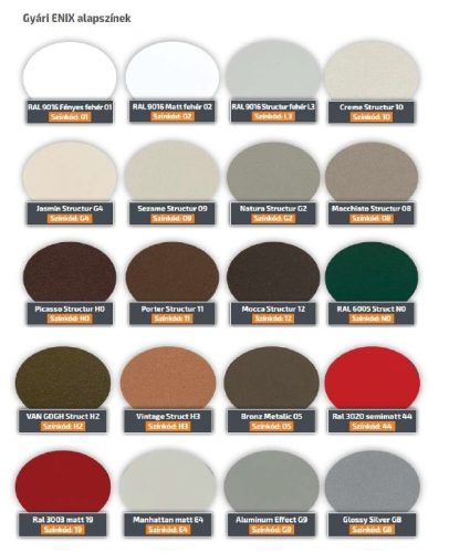 ENIX alapszínek