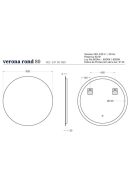 Verona Round 80 cm kerek tükör LED világítással