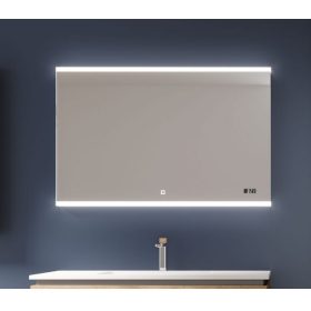 Spoty 120x65 cm LED tükör zene lejátszóval és órával