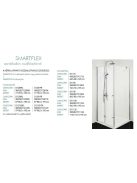 Smartflex 100x90 szögletes csuklóajtós zuhanykabin