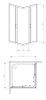Premium Plus C1700 90x90 szögletes zuhanykabin méretei