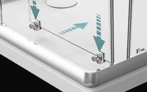Radaway Premium Plus DWJ 115 cm tolóajtós zuhanyajtó