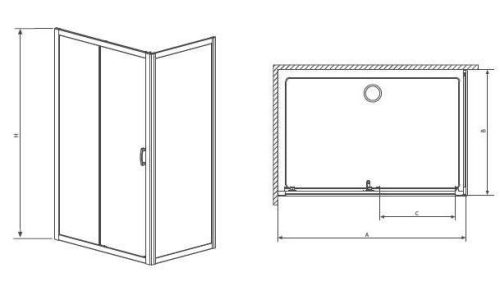 Radaway Premium Plus DWJ+S 140x70 tolóajtós zuhanykabin