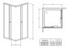 Radaway Projecta C 90x90 szögletes zuhanykabin