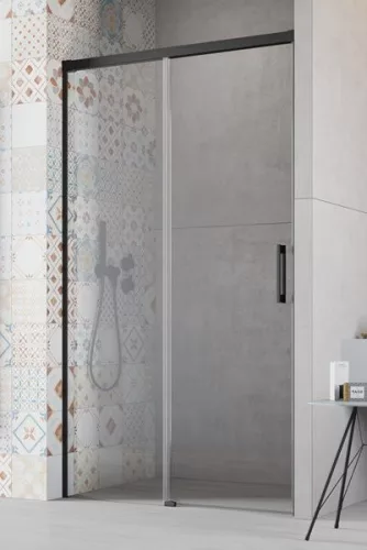 Radaway Idea Black DWJ 130 cm tolóajtós zuhanyajtó