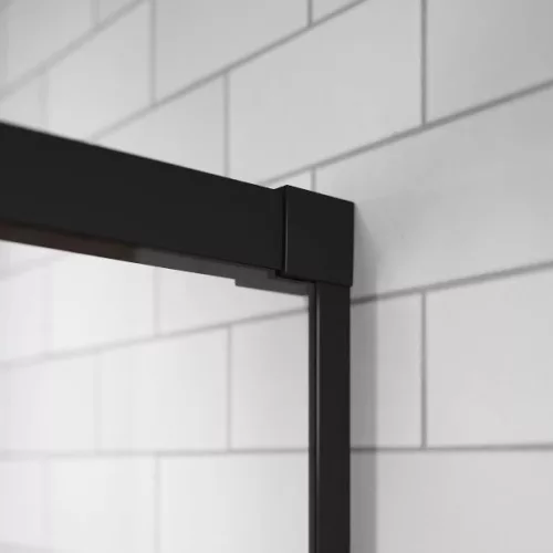 Idea Black KDJ 120x90 cm tolóajtós zuhanykabin fekete profil