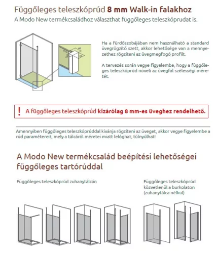 függőleges teleszkóprúd króm