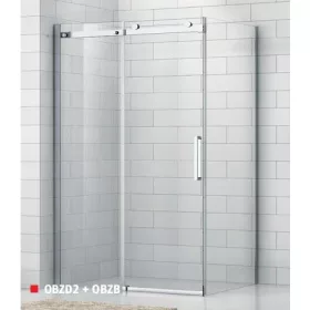Sanipro OBZD2 + OBZB 140x80 cm tolóajtós zuhanykabin