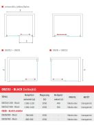 OBZD2 + OBZB Black 120x80  cm tolóajtós zuhanykabin