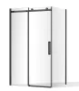 OBZD2 Black 120 cm tolóajtós zuhanyajtó oldalfallal