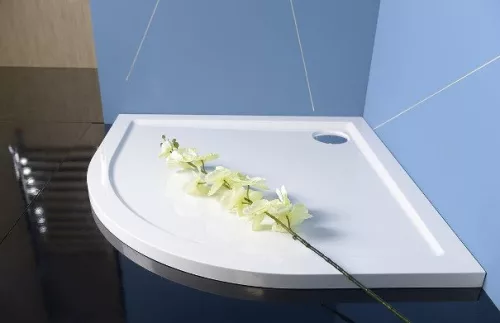 Polysan Sera 80x80 íves öntött márvány zuhanytálca
