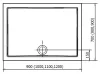Karia 110x80 téglalap öntött márvány zuhanytálca méretei
