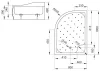 Korfu E 100x80 magasított zuhanytálca méretei