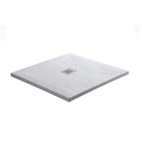 Kreta 90x90 cm szögletes öntött márvány zuhanytálca fehér
