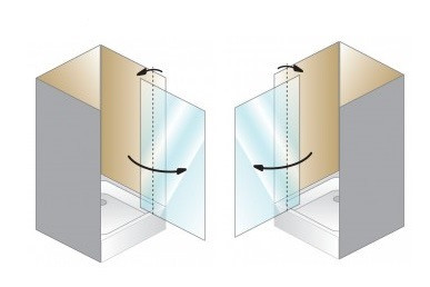 Luna TVO/S-80 nyílóajtós zuhanyajtó méretei