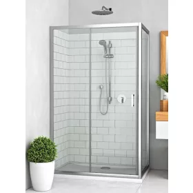 Roltechnik LLD2+LLB 100x100 cm tolóajtós zuhanykabin