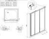 	 Luna TV3D/S 90 cm tolóajtós zuhanyajtó méret