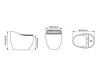 Lavita Silia Black Rimless monoblokkos WC