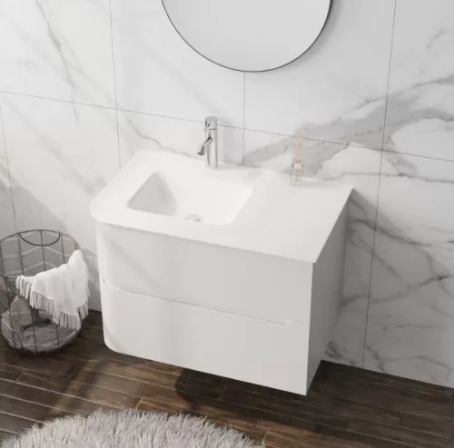Lavita Atlanta White 80 cm alsóbútor mosdóval