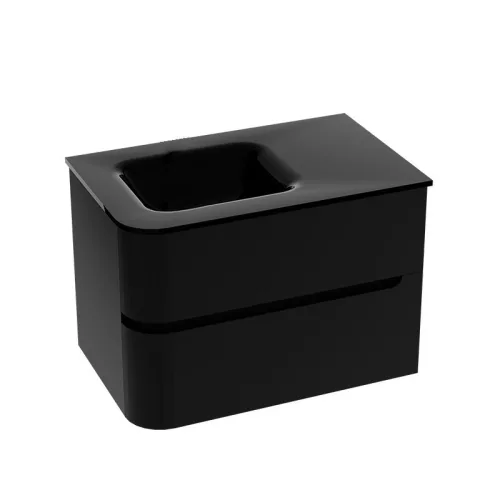 Lavita Atlanta Black 80 cm alsóbútor mosdóval