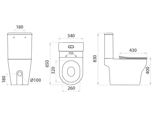 Lavita Ecolet Tornado 3.0 monoblokkos WC 