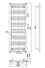 Bruckner Albrecht 600x1250 fürdőszobai radiátor