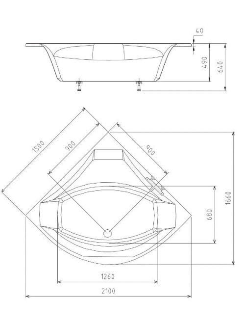 Rosana 150x150 sarok akrilkád méretei