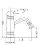 Oxford bidet csaptelep 6325, króm méretei
