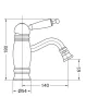 Oxford bidet csaptelep 6325, króm méretei