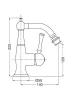 Denver bidet csaptelep 6423, króm méretei