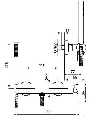 Simple zuhany csaptelep 6635 méretei
