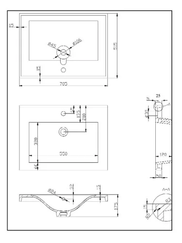 Sanotechnik Fiora 70 cm fürdőszobabútor