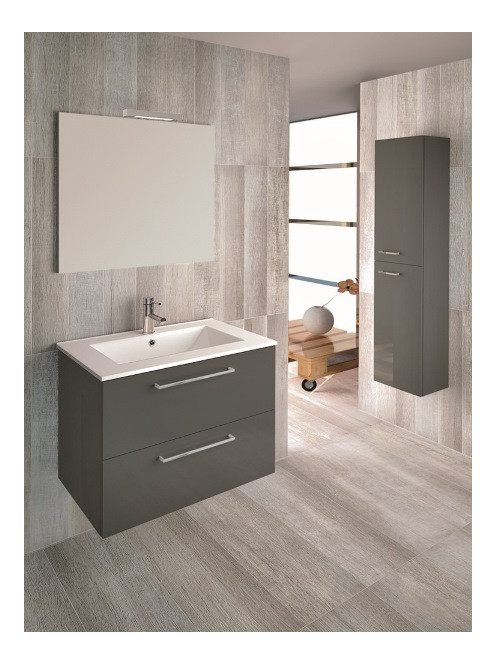 Easy 70 cm fali fürdőszobabútor Kyra mosdóval, tükörrel, fali szekrénnyel