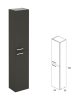 Easy 70 cm fali fürdőszobabútor Kyra mosdóval, tükörrel