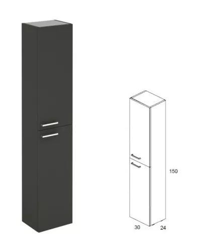Easy 70 cm fali fürdőszobabútor Kyra mosdóval, tükörrel
