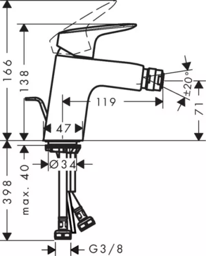 Logis bidet csaptelep méretei