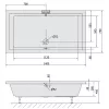 Polysan Deep 140x75 cm magasított zuhanytálca
