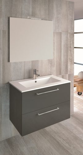 Easy 60 cm fali fürdőszobabútor Kyra mosdóval, tükörrel