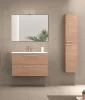 Easy 80 cm fali fürdőszobabútor Kyra mosdóval, tükörrel, fali szekrénnyel