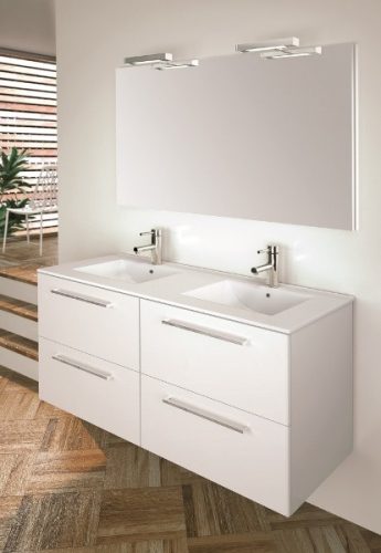 Easy 120 cm fali fürdőszobabútor Kyra mosdóval, tükörrel