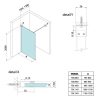 Bruckner Spitza 80 cm walk-in fix zuhanyfal