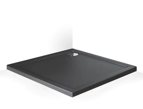 Flat Stone 90x90 szögletes akril zuhanytálca antracit