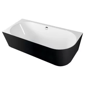 Sussi L 150x70 cm szabadon álló öntött márvány kád fekete/fehér balos